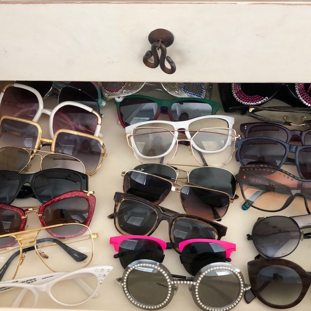 authentic vintage chloe gold sunglasses